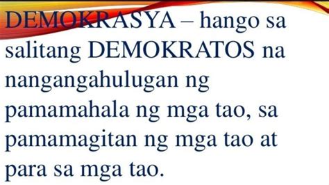 demokrasya kahulugan